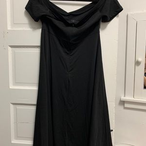 black A line dress